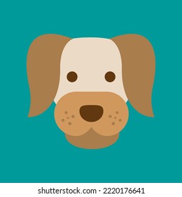 Cute Dog Cartoon Vector Icon Illustration. Flat Cartoon Style