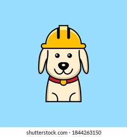 Cute dog cartoon vector illustration