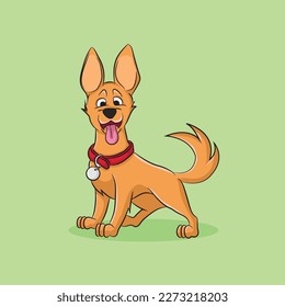cute dog cartoon vector illustration