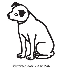cute dog. Cartoon dog. Vector illustration drawn using a white background. drawn dog