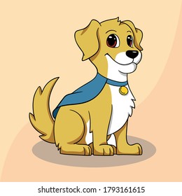 Cute-Hund-Cartoon, Vektorsymbol