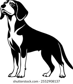 cute dog cartoon vector on white background