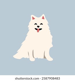 Cute dog. Cute cat. Cute animal profile photo. Puppy. Cute animal character. White dog. White cat. White german shepherd. 