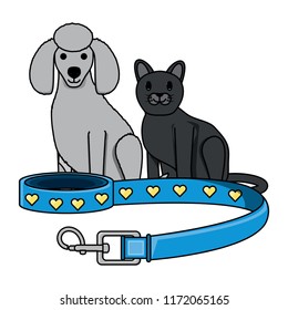 cute dog and cat design 