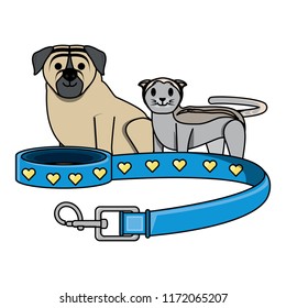 cute dog and cat design 