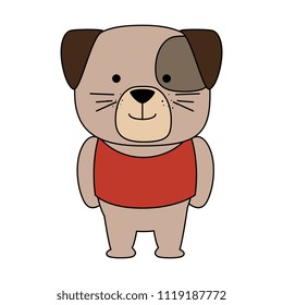 cute dog character icon
