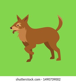 Cute Dog Character Illustration Vector Isolated Element