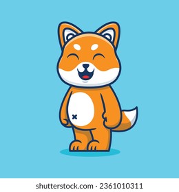 Cute-Dog-Zeichenkartoon-Illustration.