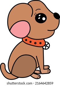 Cute Dog Character Vector illustration EPS And Image