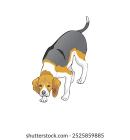 Cute Dog characters playing happily