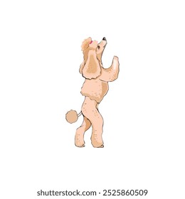 Cute Dog characters playing happily