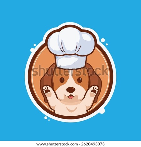 Cute Dog Chef Logo Design for Pet Bakery and Animal Food Branding