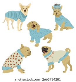 Colección linda del perro en Vector
