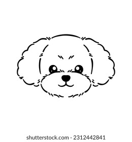Cute Dog For Colored Background Isolated Logo