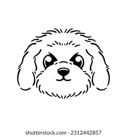 Cute Dog For Colored Background Isolated Logo