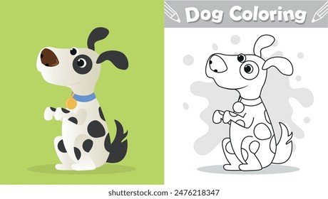 Cute dog coloring for kids