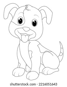 Cute Dog coloring page pet animal