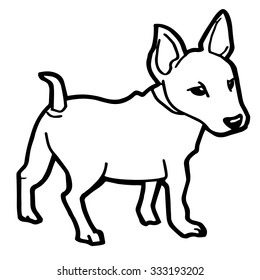 cute dog coloring page vector