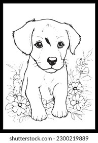Cute Dog Coloring Pages for Kids