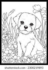 Cute Dog Coloring Pages for Kids