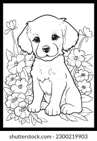 Cute Dog Coloring Pages for Kids