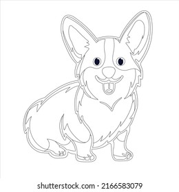 Cute Dog coloring pages, Puppy coloring pages ,Animal coloring page for kids  