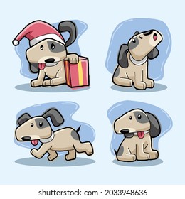 cute dog design vector collection