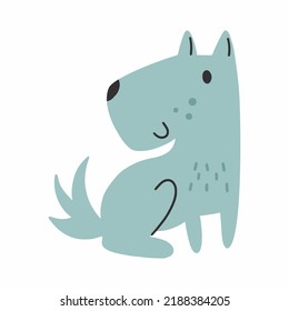 Perro lindo al estilo de doodle. Ilustración vectorial. Mascota. Arte dibujado a mano.