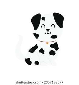 Cute dog doodle vector illustration. Cartoon dog or puppy characters. Funny pet animals isolated on a white background.