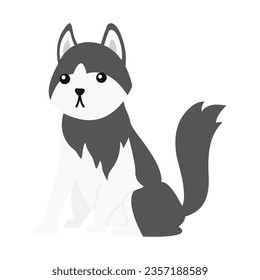 Cute dog doodle vector illustration. Cartoon dog or puppy characters. Funny pet animals isolated on a white background.