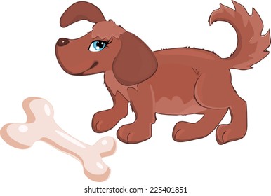 Cute dog and drupel