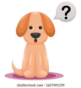 Cute dog emoticon cartoon vector