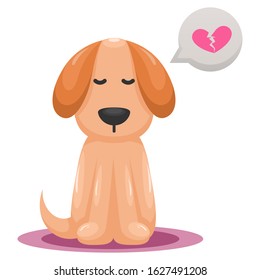 Cute dog emoticon cartoon vector