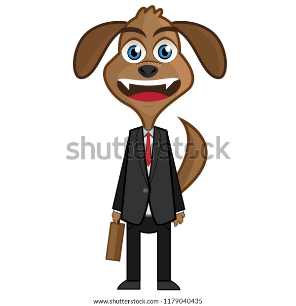 Cute Dog Employee Cartoon Vector Character Stock Vector (Royalty Free ...