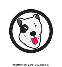 Cute dog face cartoon logo for your brand and symbol identity
