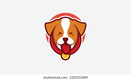 süßes Hundegesichtslogo, Vektordesign-Vorlage