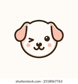 Cute Dog Face Mascot Design