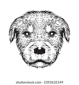 süße Hundegesicht, geeignet für Tätowierungen, T-Shirt-Designs und Aufkleber