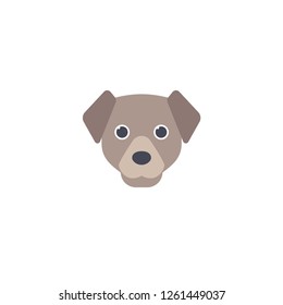 cute dog face vector