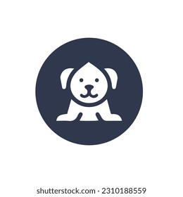 Cute Dog face vector cartoon logo 
