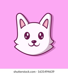 Cute Dog Face Vector Icon Illustration. Breed of Dog Face. Animal Icon Concept White Isolated. Flat Cartoon Style Suitable for Web Landing Page, Banner, Flyer, Sticker, Card, Background