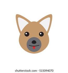 Cute dog Face vector illustration