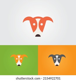 Cute Dog Face Vector Logo Design