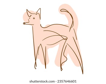 cute dog. flat color cartoon dog or puppy character art design in different poses. Set of cute pets isolated on white background.