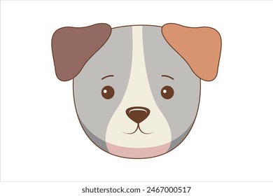 Netter Hund Flat Sticker Design