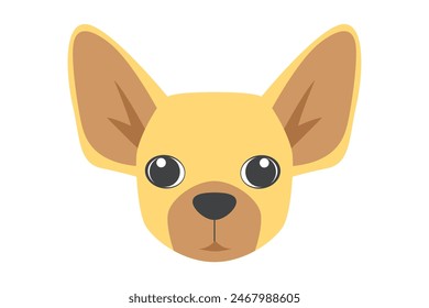 Cute Dog Flat Sticker Design