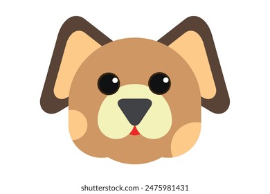 Netter Hund Flat Sticker Design