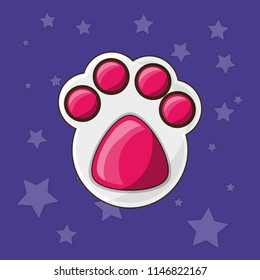 cute dog footprint icon