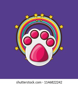cute dog footprint icon