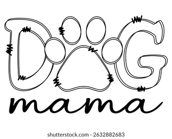 Cute dog footprints and paws,Dog love, Dog mom